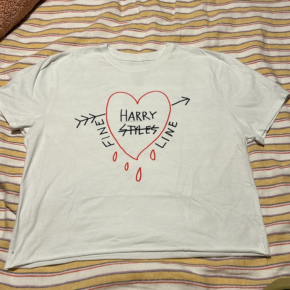 Harry styles x Alessandro Michele Fine Line Shirt, cropped size L